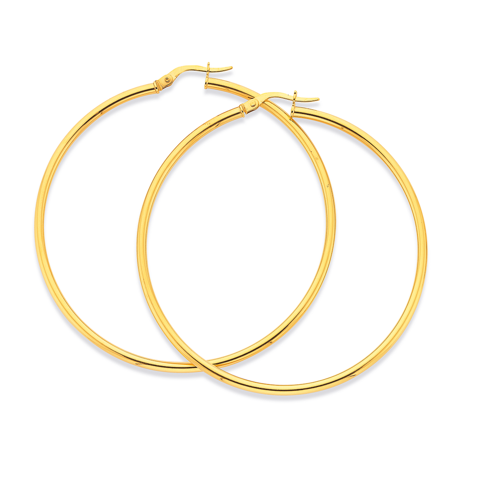 Gold hoop earrings 18ct or 9ct gold. - Louise Shaw Jewellery