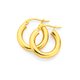 9ct Gold 3x10mm Polished Hoop Earrings