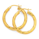 9ct Gold 3x20mm Twist Hoop Earrings