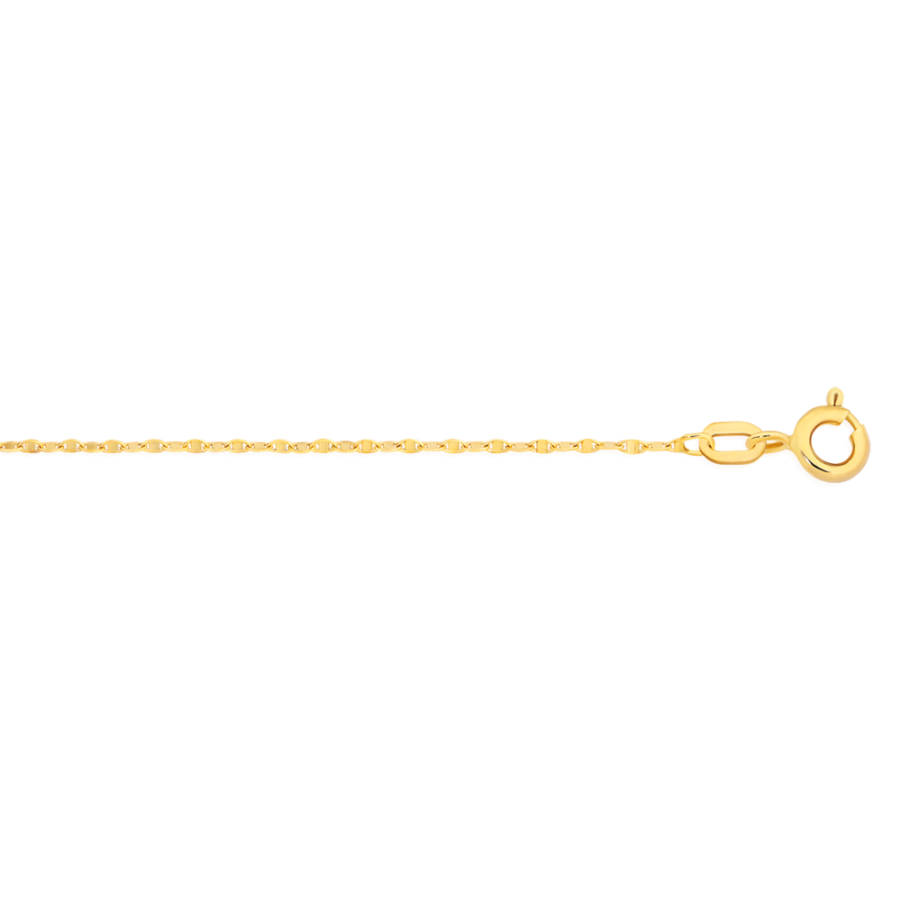 9ct Gold 40cm Fancy Diamond-Cut Twist Mirror Chain
