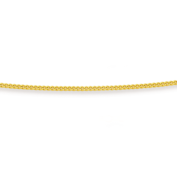 9ct Gold 40cm Solid Curb Chain