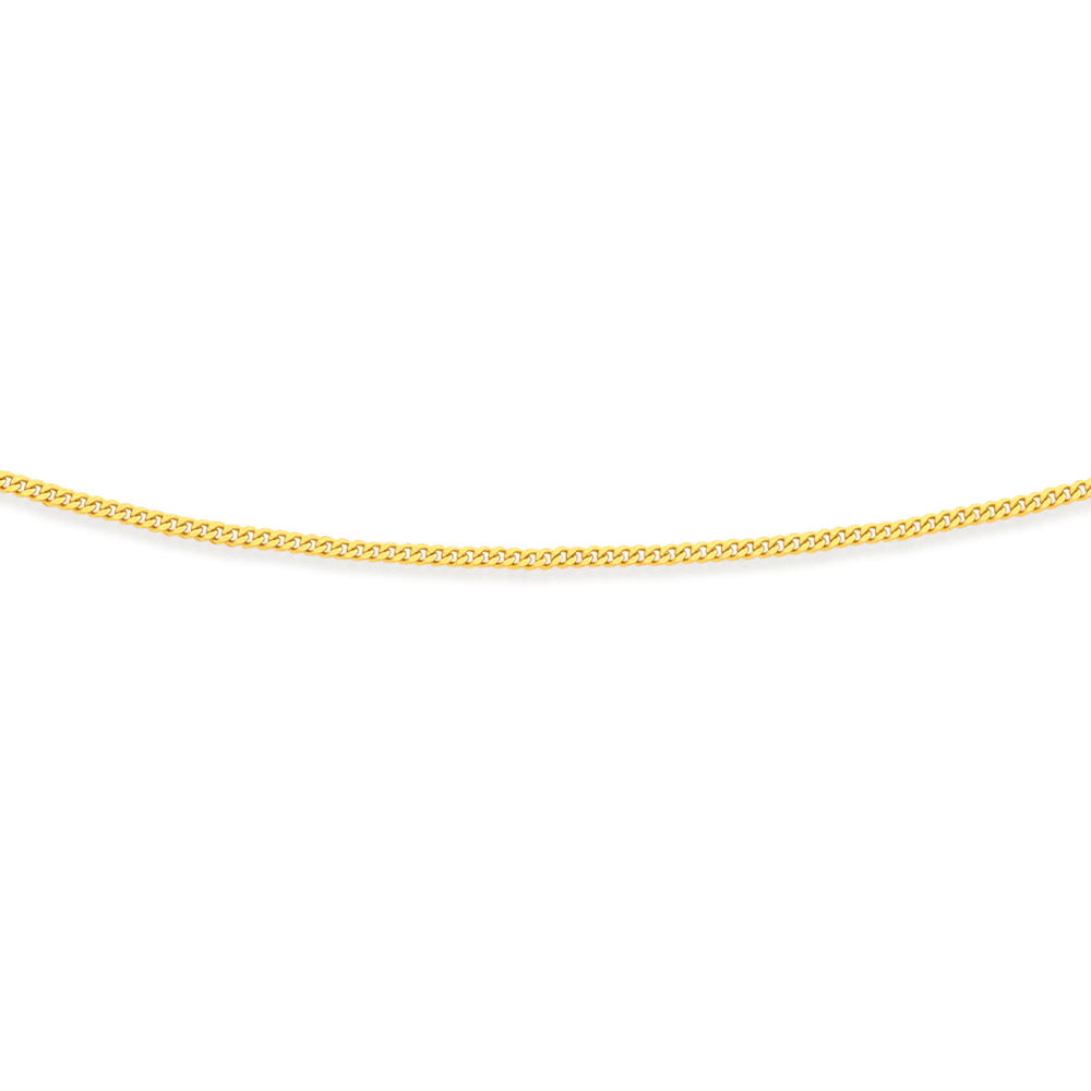 9ct Gold Chain Prouds Jewellers Necklace 9ct Gold 40cm Solid Curb