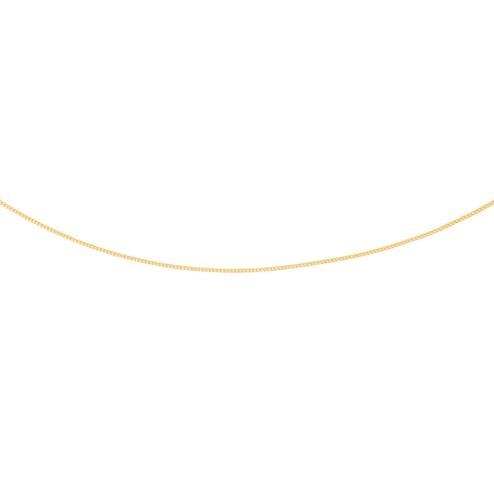 9ct Gold 42cm Solid Curb Chain