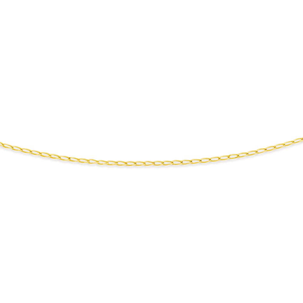 9ct Gold 42cm Solid Open Curb Chain Necklaces Prouds The Jewellers
