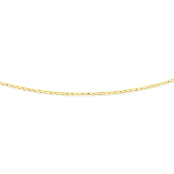 9ct Gold 42cm Solid Open Curb Chain