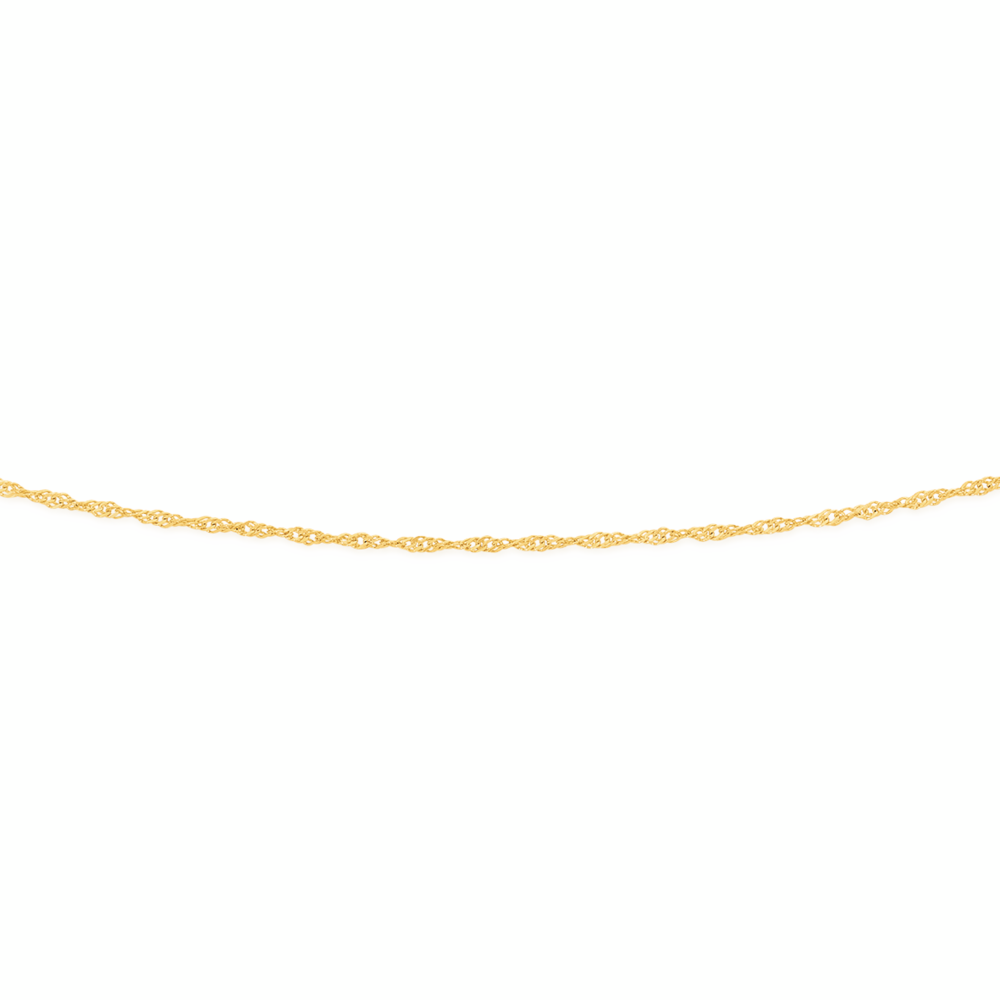 NKlaus Collana Oro Giallo 333 Catena Singapore 42cm 1,4mm - Oro 8 Carati Massiccio, Peso 1,45g, Chiusura Robusta