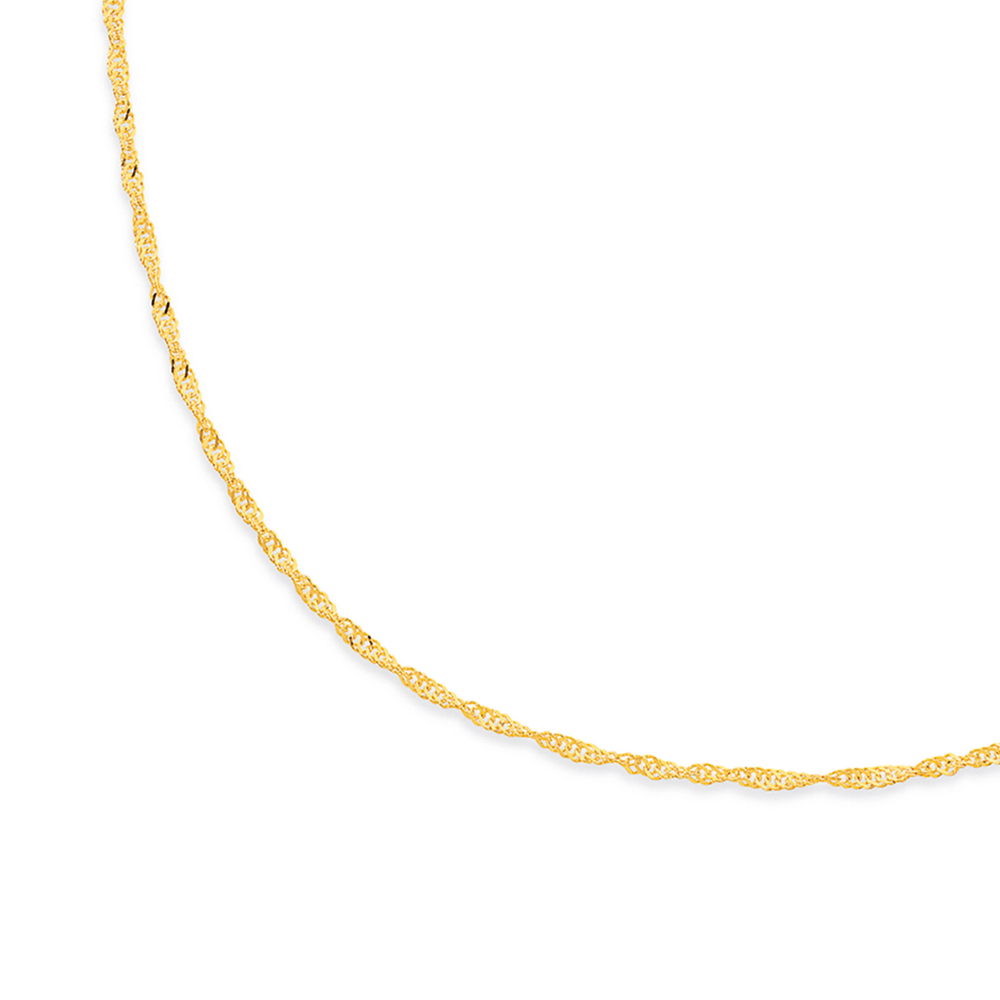 9ct Gold 42cm Solid Singapore Chain