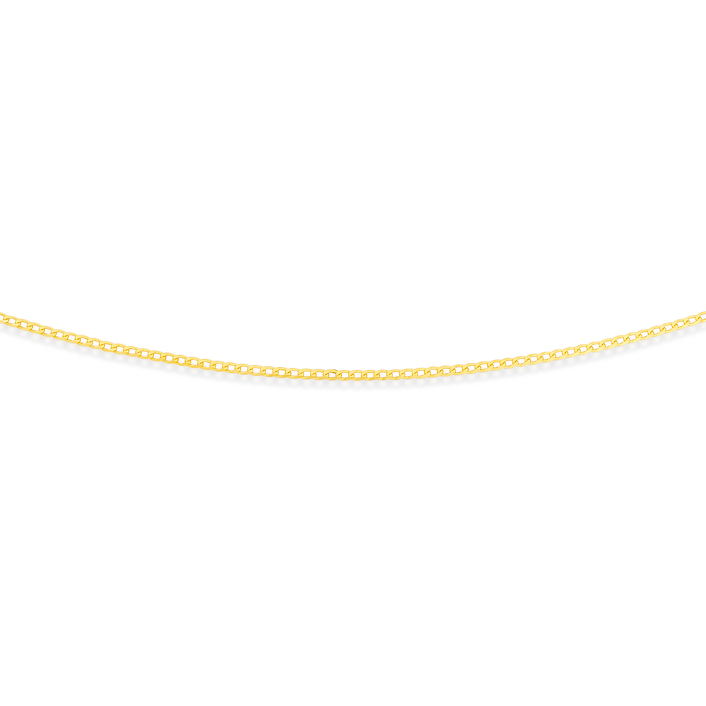 9ct Gold 43cm Solid Curb Chain