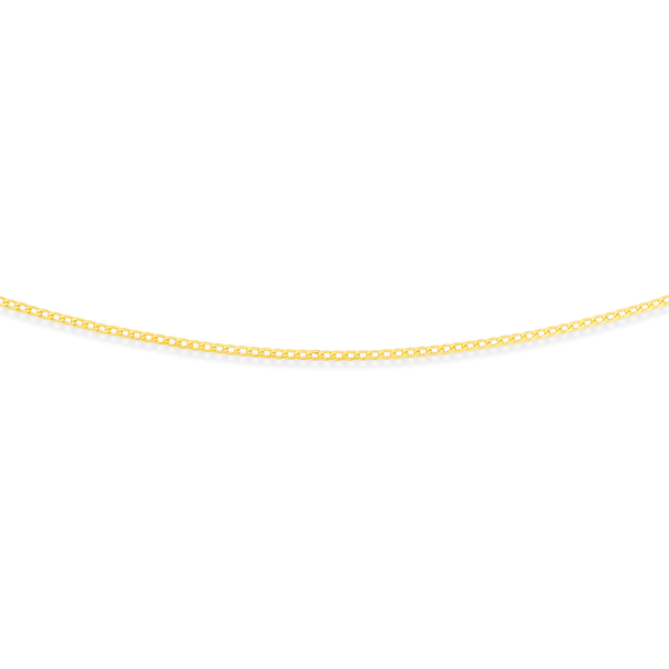 9ct Gold 43cm Solid Curb Chain