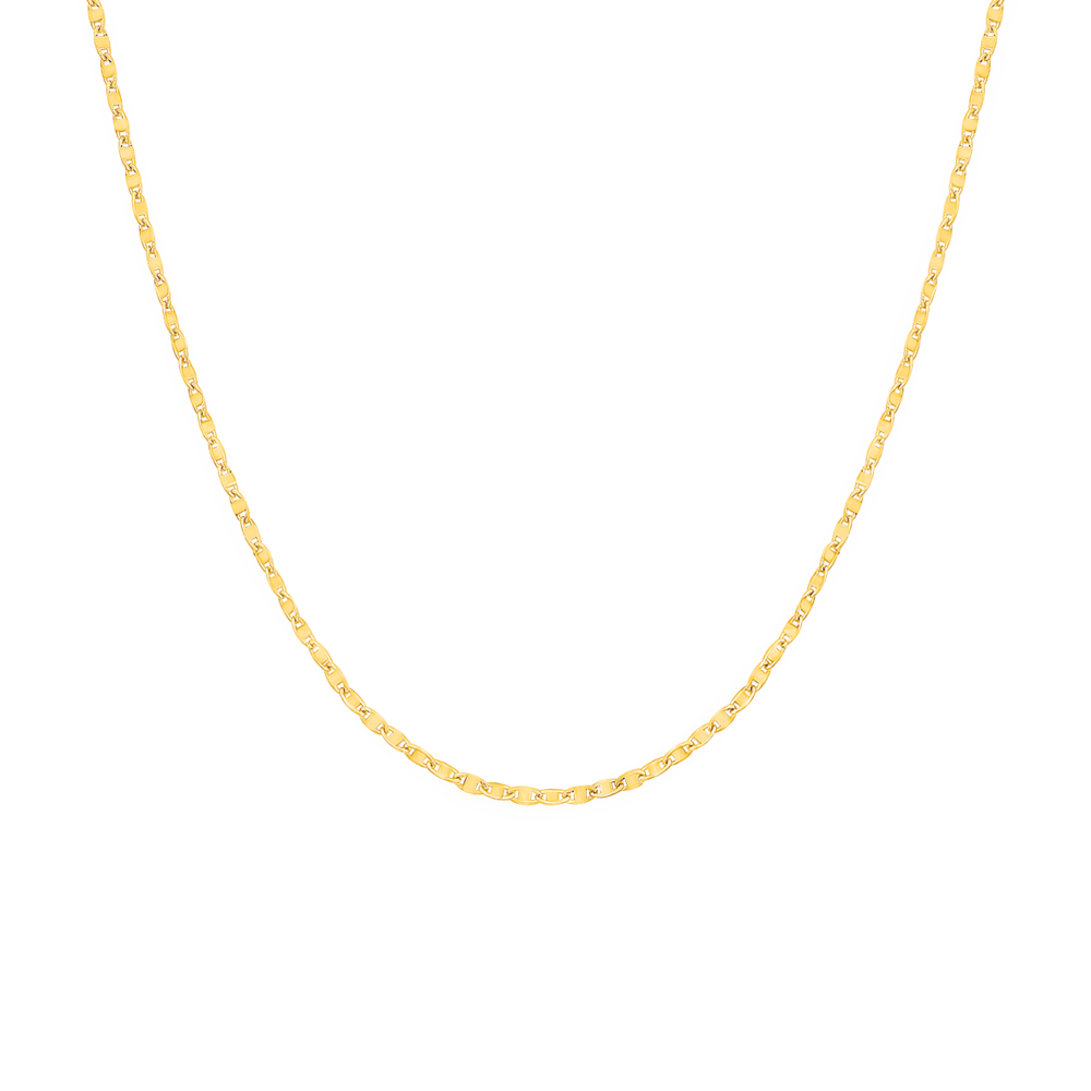 9ct Gold 45cm Fancy Diamond-Cut Twist Mirror Chain