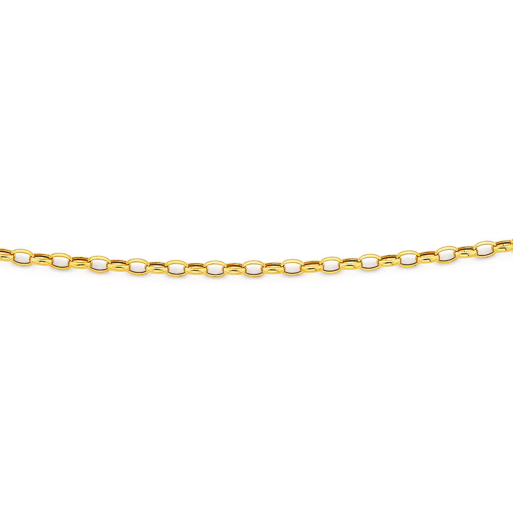 9ct Gold 45cm Hollow Oval Belcher Chain