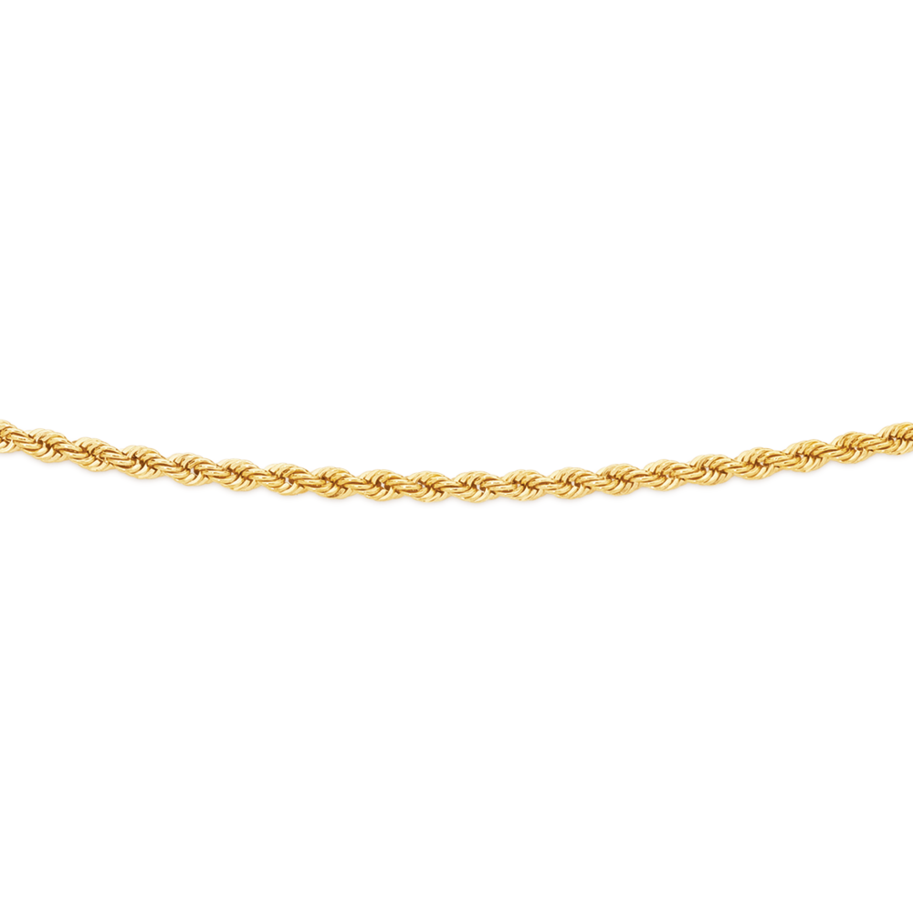 9ct Gold 50cm Hollow Rope Chain Prouds