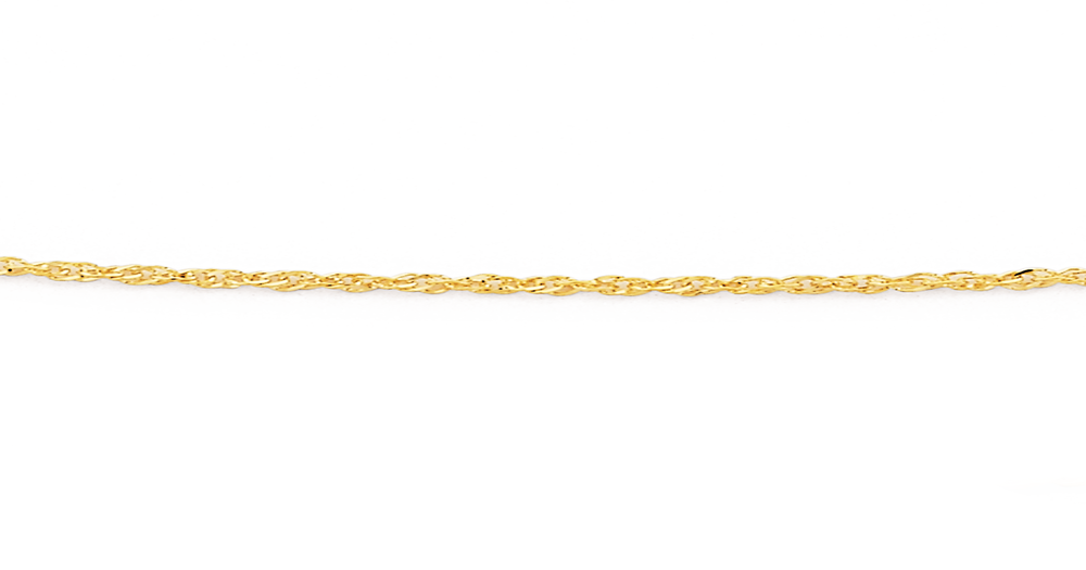 9ct Gold 45cm Solid Criss Cross Chain Prouds