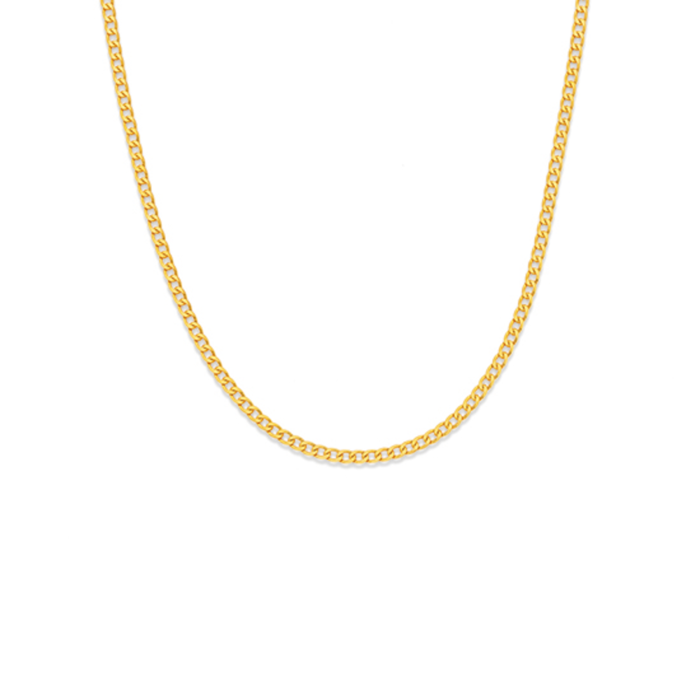 9ct Gold 45cm Solid Curb Chain
