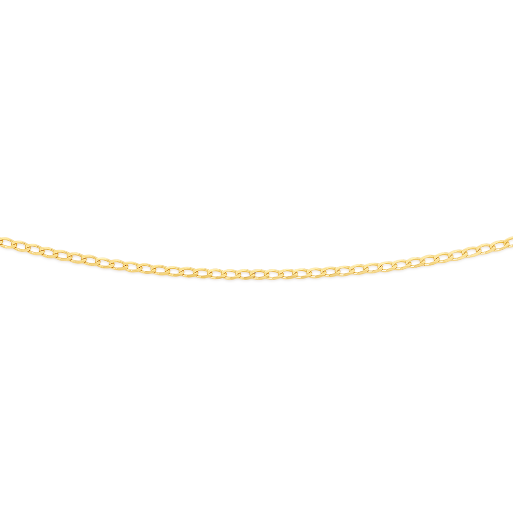 9ct Gold 27cm Solid Curb Anklet Prouds
