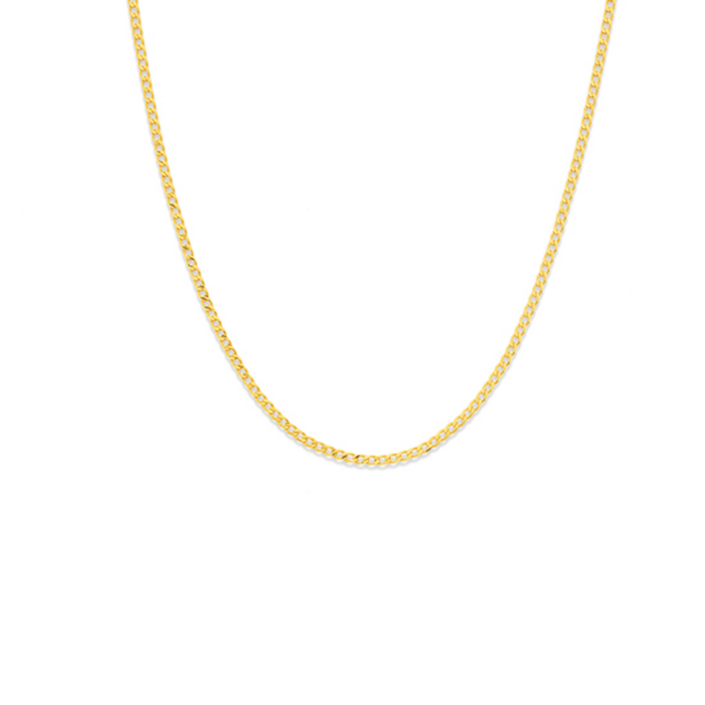 9ct Gold 50cm Solid Curb Chain 