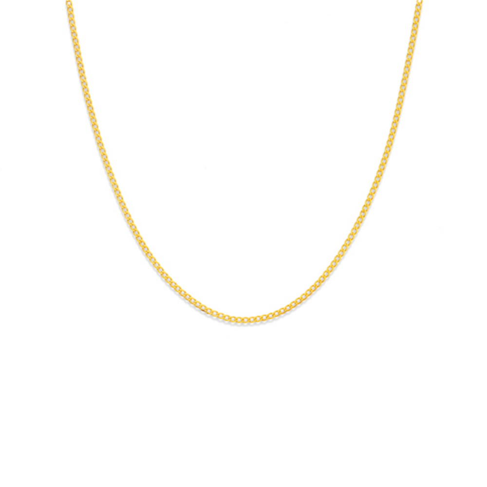 9ct Gold 45cm Solid Curb Chain