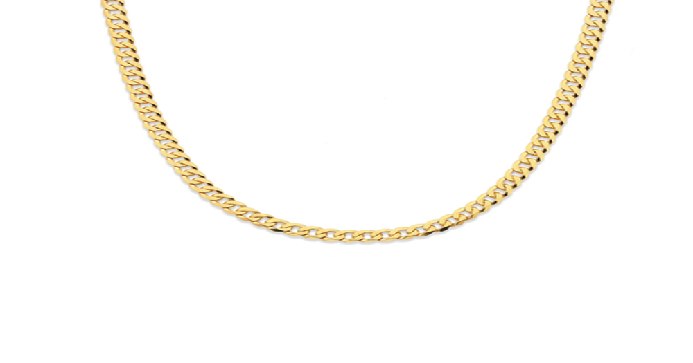 9ct Gold 45cm Solid Curb Chain Prouds