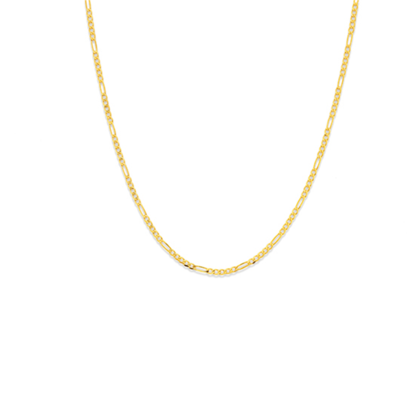 9ct Gold 45cm Solid Figaro Chain