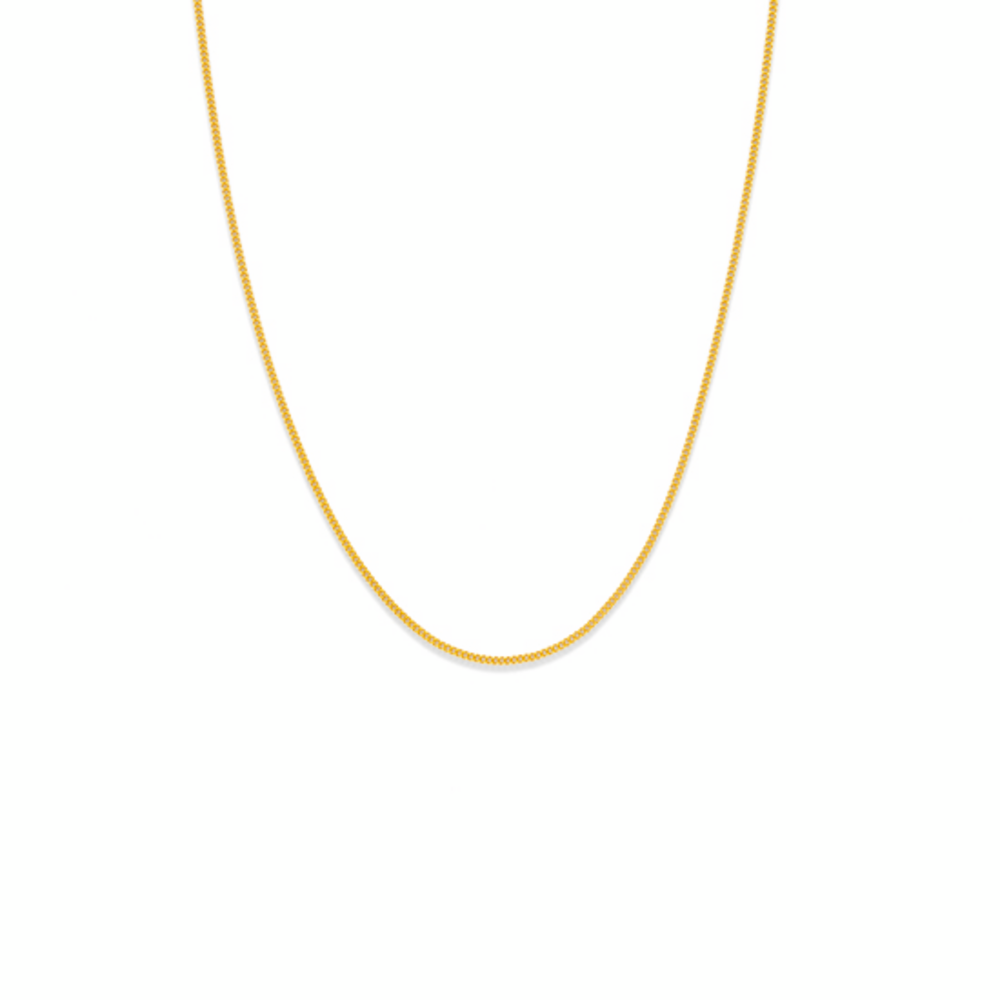 9ct Gold 45cm Solid Fine Curb Chain