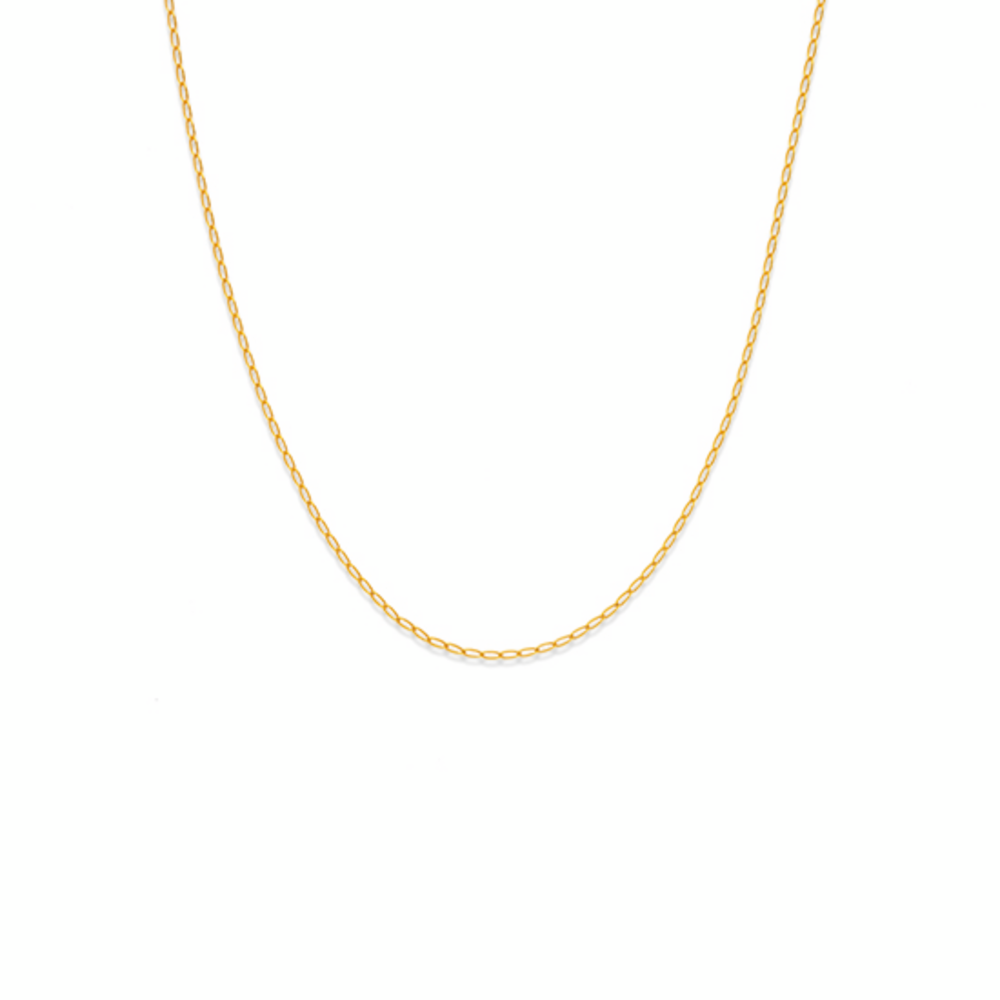 9ct Gold 45cm Solid Open Curb Chain