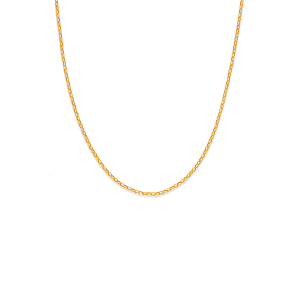 9ct Gold 45cm Solid Oval Belcher Chain Prouds