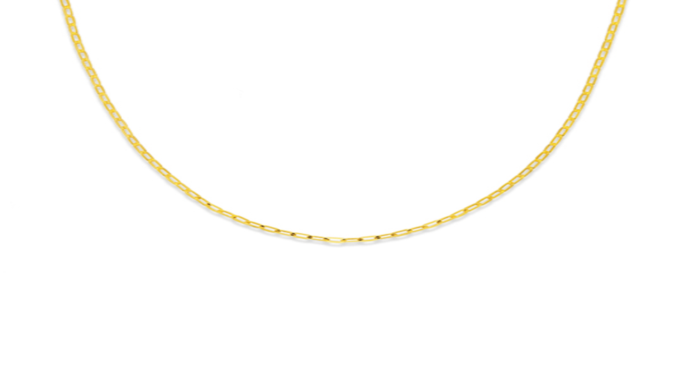 9ct Gold 45cm Solid Paperclip Chain Prouds