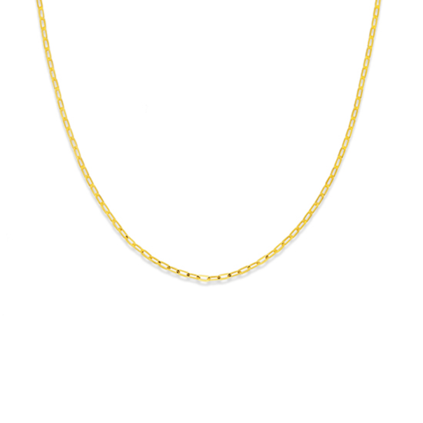 9ct Gold 45cm Solid Paperclip Chain