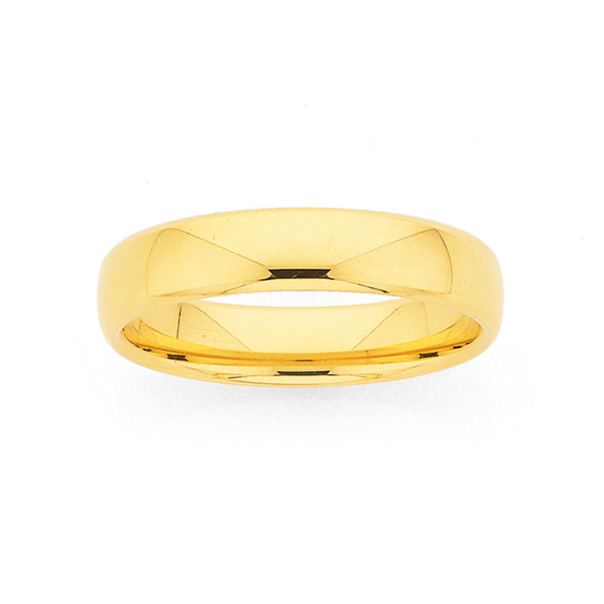 9ct Gold 4.5mm Width Eclipse Wedding Band