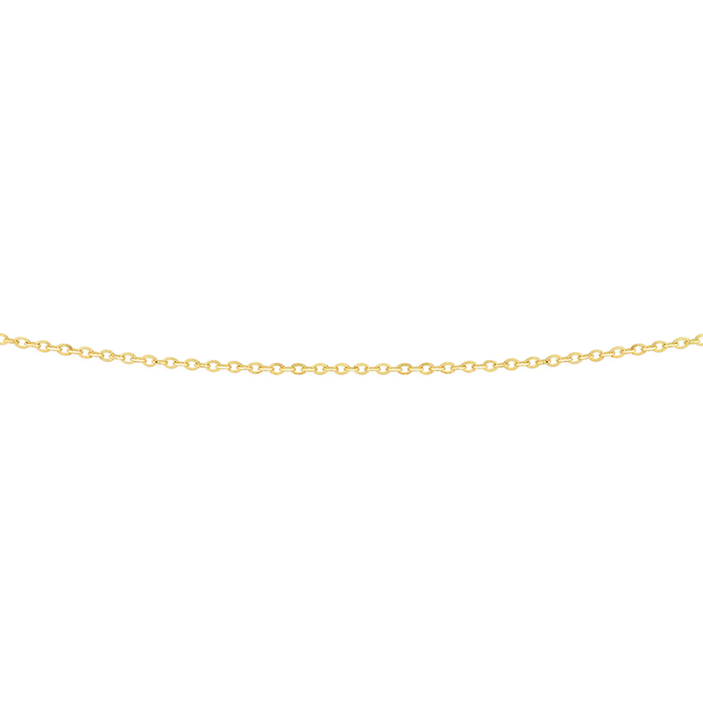9ct Gold 47cm Mirror Diamond-Cut Cable Chain
