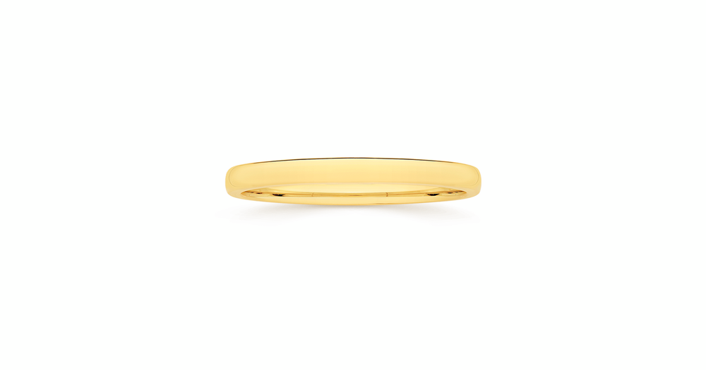 9ct Gold 4mm Eclipsed Wedding Band - Size R | Prouds