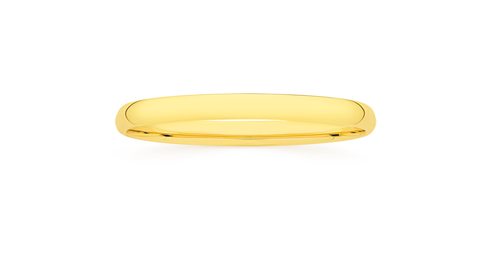 9ct Gold 4mm Width Half Round Wedding Band Prouds