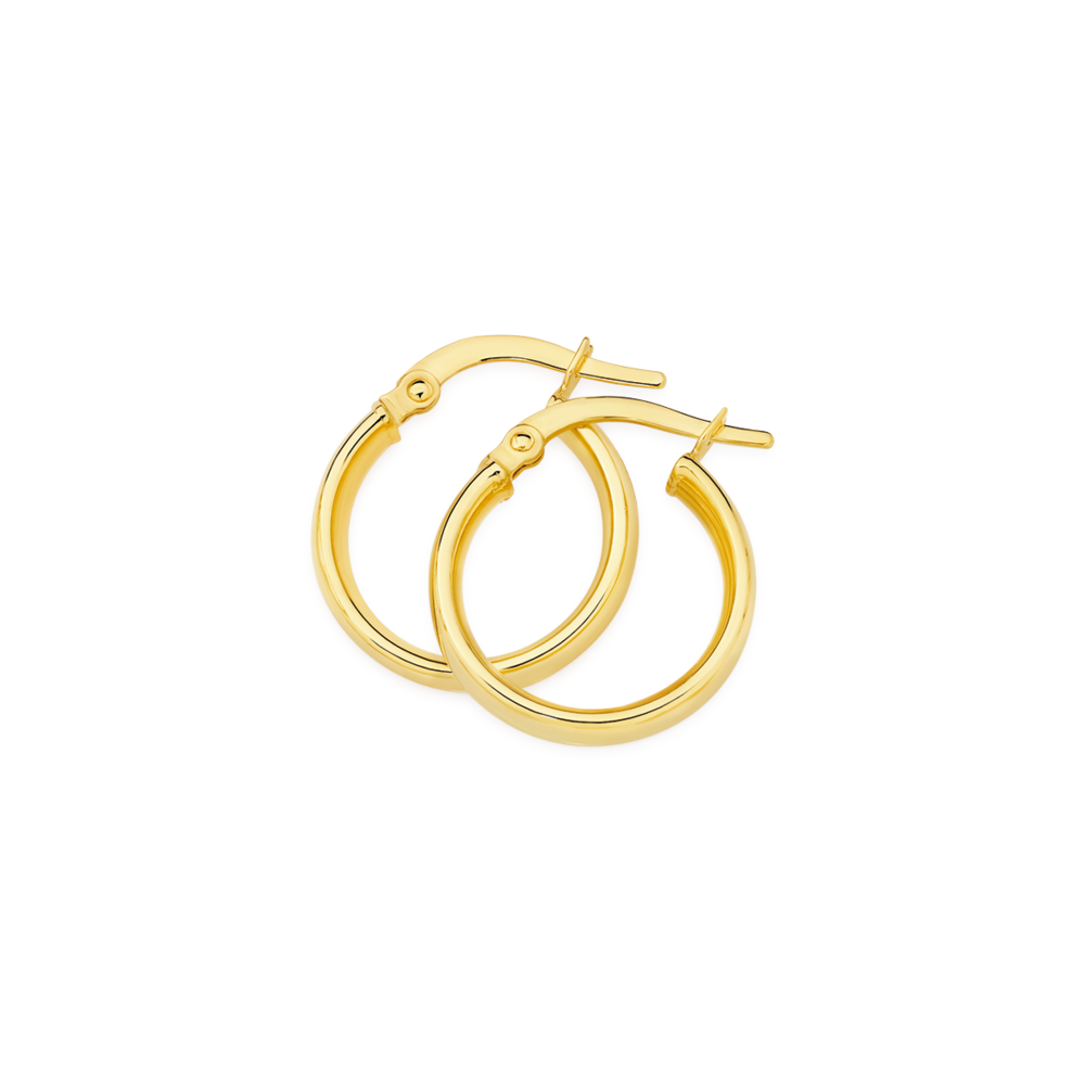 Half circle on sale hoop earrings