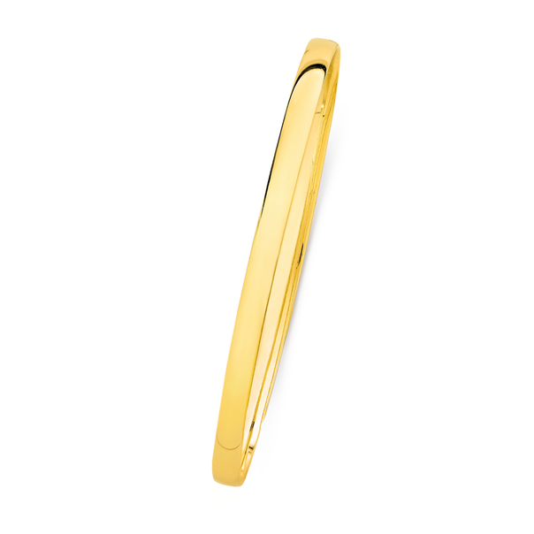 9ct Gold 4x65mm Solid Oval Bangle