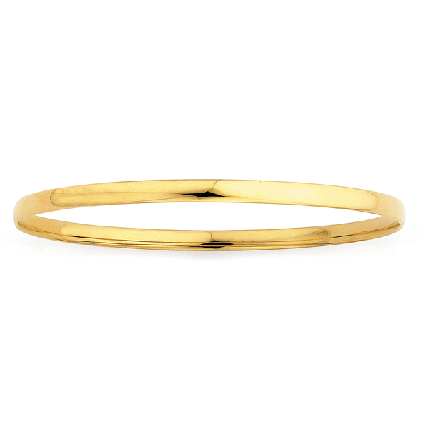 9ct Gold 4x68mm Solid Bangle