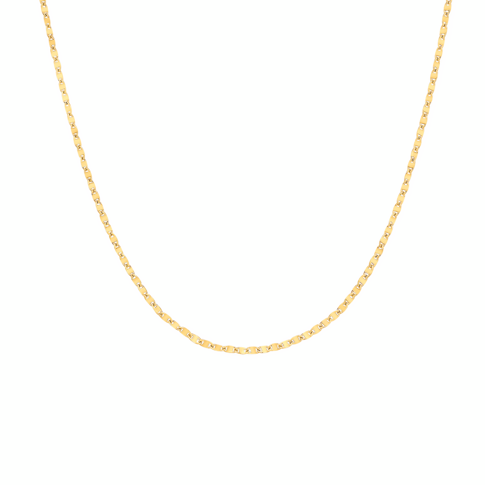 9ct Gold 50cm Fancy Diamond-Cut Twist Mirror Chain
