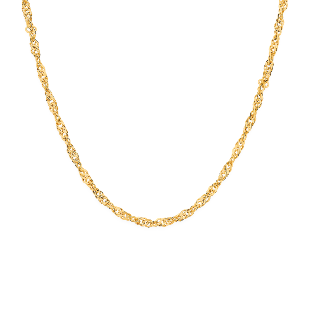 9ct Gold 50cm Hollow Singapore Chain Prouds