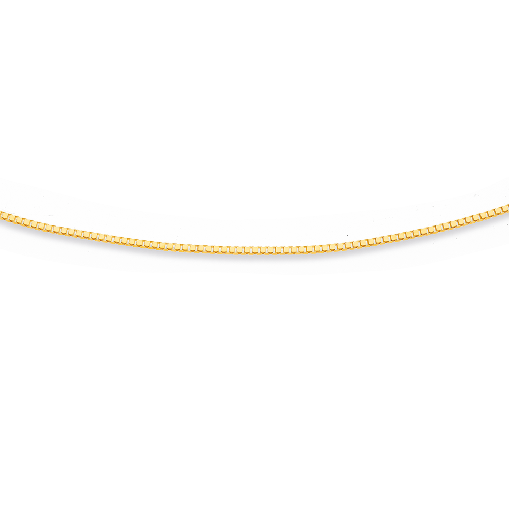 14k Yellow Gold 2mm Round Box Chain Necklace 20 Inches | Sarraf.com