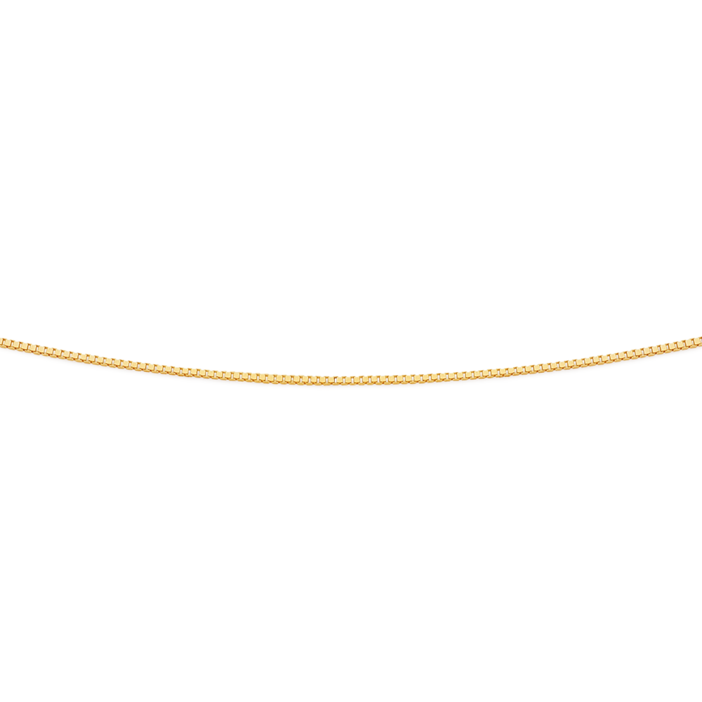 14k Yellow Gold 2mm Round Box Chain Necklace 20 Inches | Sarraf.com