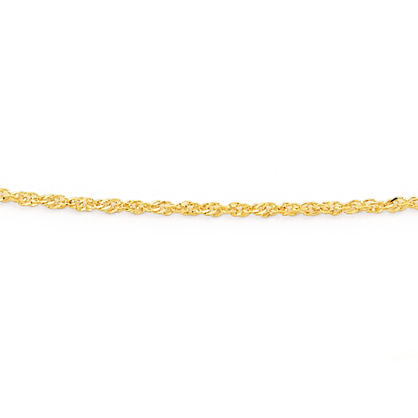9ct Gold 50cm Solid Criss Cross Chain