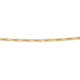 9ct Gold 50cm Solid Figaro 3+1 Chain