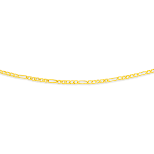 9ct Gold 50cm Solid Figaro Chain