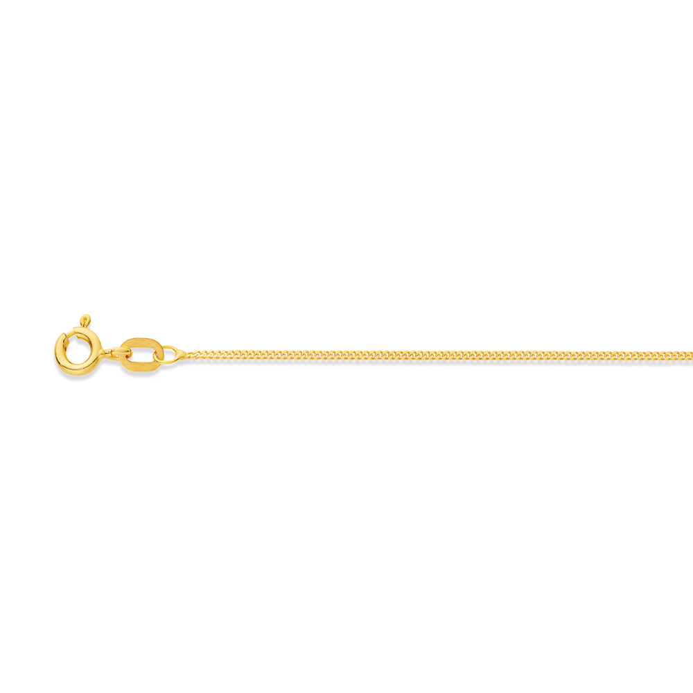 9ct Gold 50cm Solid Fine Curb Chain