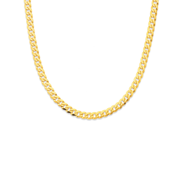 9ct Gold 50cm Solid Flat Bevelled Curb Chain Chains Prouds The Jewellers 9ct Gold 50cm Solid Flat Bevelled Curb Chain Chains Prouds The Jewellers