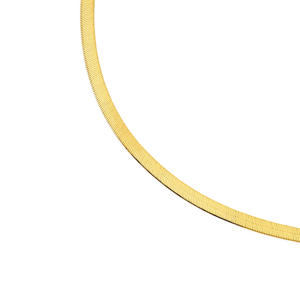 9ct 3-Tone Gold 6 Plait Herringbone Necklace – Harper Kendall
