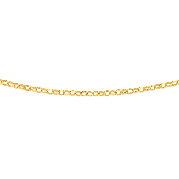 9ct Gold 50cm Solid Oval Belcher Chain