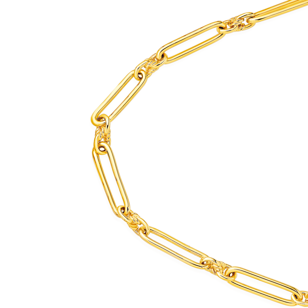 Paperclip Gold Necklace 22″- 6.7mm – David Levy Diamonds and Fine Jewels