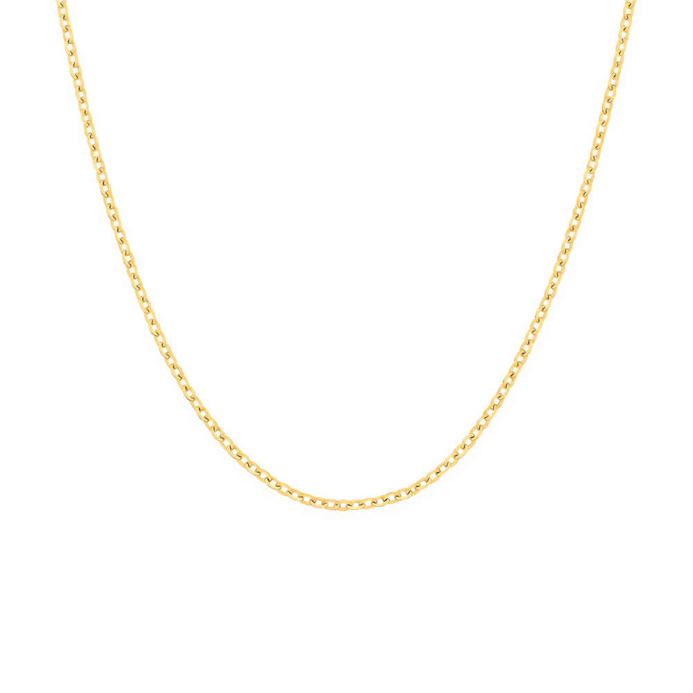 9ct Gold 50cm Solid Trace Chain