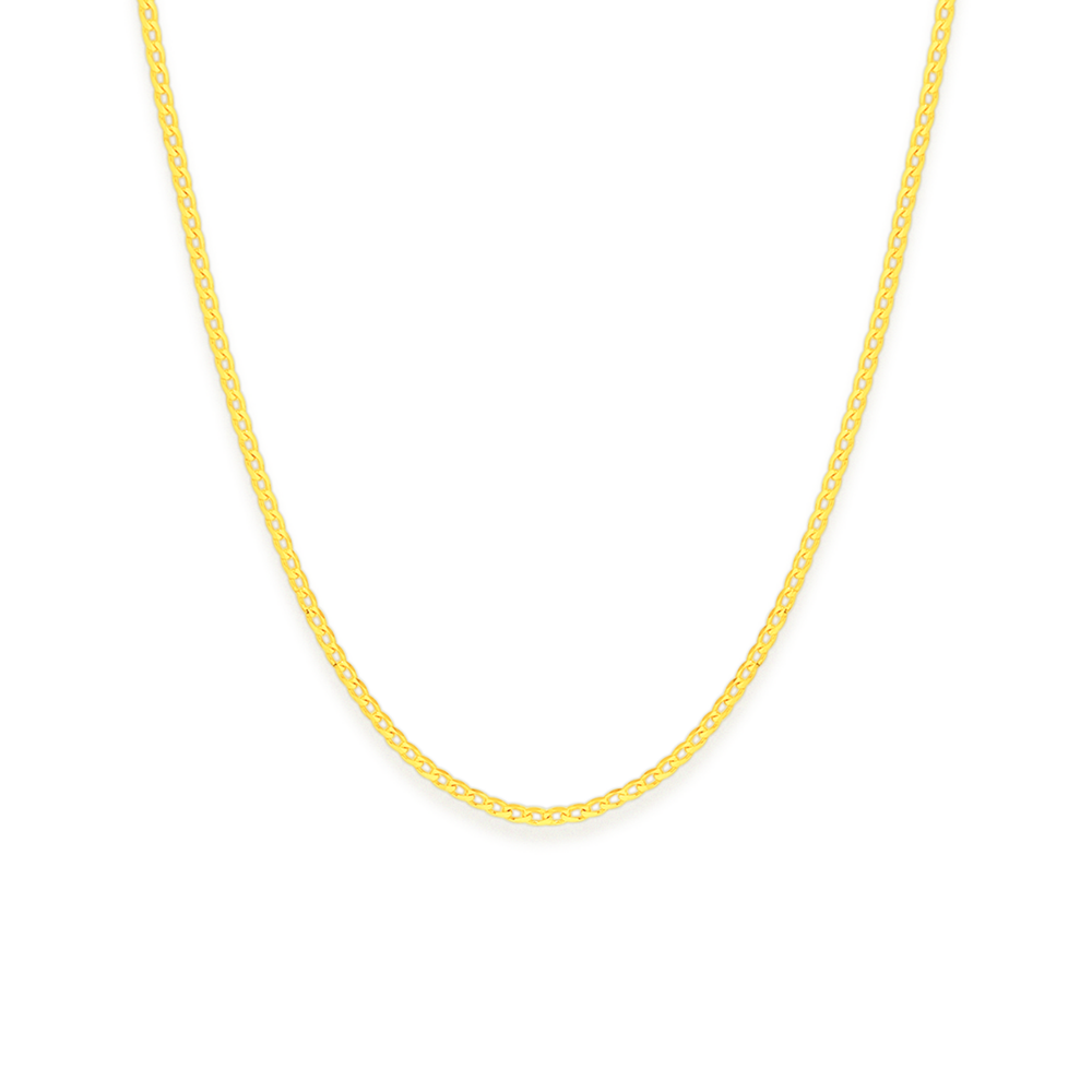 9ct Gold 55cm Solid Curb Chain