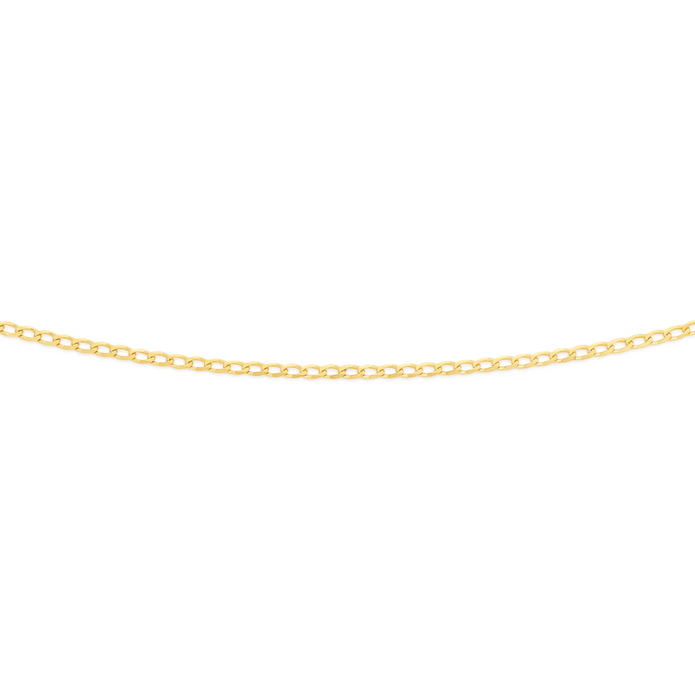 9ct Gold 55cm Solid Curb Chain